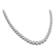 Diamond Tennis Necklace 12 Carats White Gold 14K