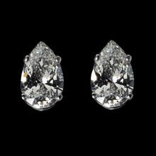 Diamonds Stud Women Earring White Gold New 1 Carat Pear Cut G Si1