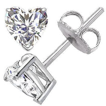 Heart Cut Diamond Stud Earrings 2 Carats Prong Setting