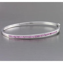 Pink Sapphire Bangle 5 Carats Women Jewelry White Gold