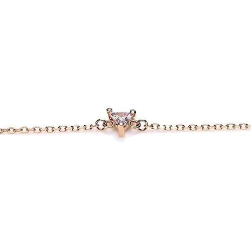 Trilliant Shape Bracelet 1 Carat Center Stone Yellow Gold Jewelry