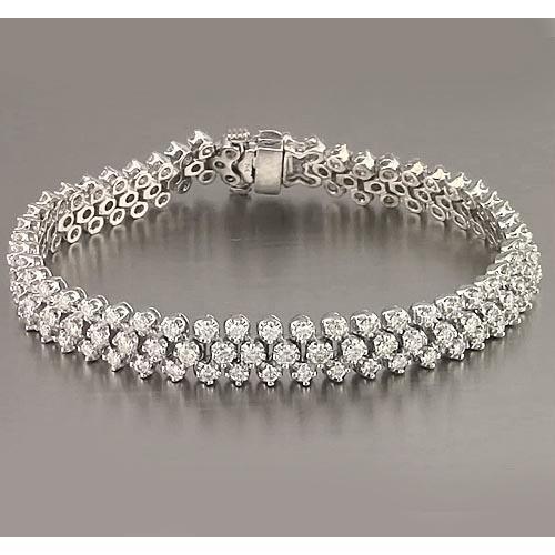 Women Tennis Bracelet Prong Set 12 Carats White Gold 14K Jewelry New